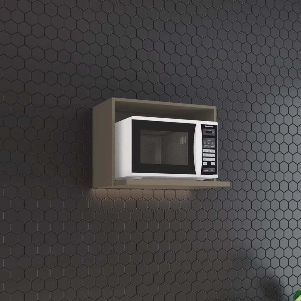 Armário Aéreo Micro-ondas 60cm 100% mdf Aurora