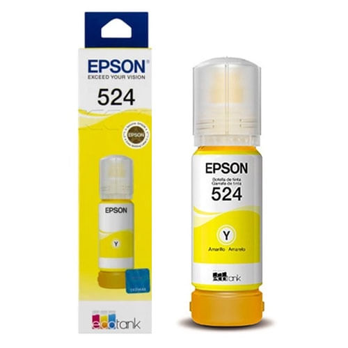 Refil de tinta epson T524 yellow para L6190 L6580 L6490 Pigmentada