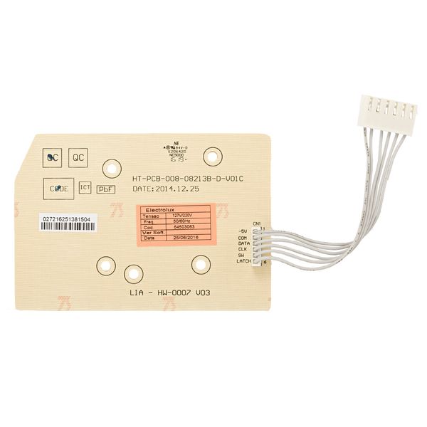 Placa Interface Lavadora Electrolux - LAC09 LTD09 LTD15