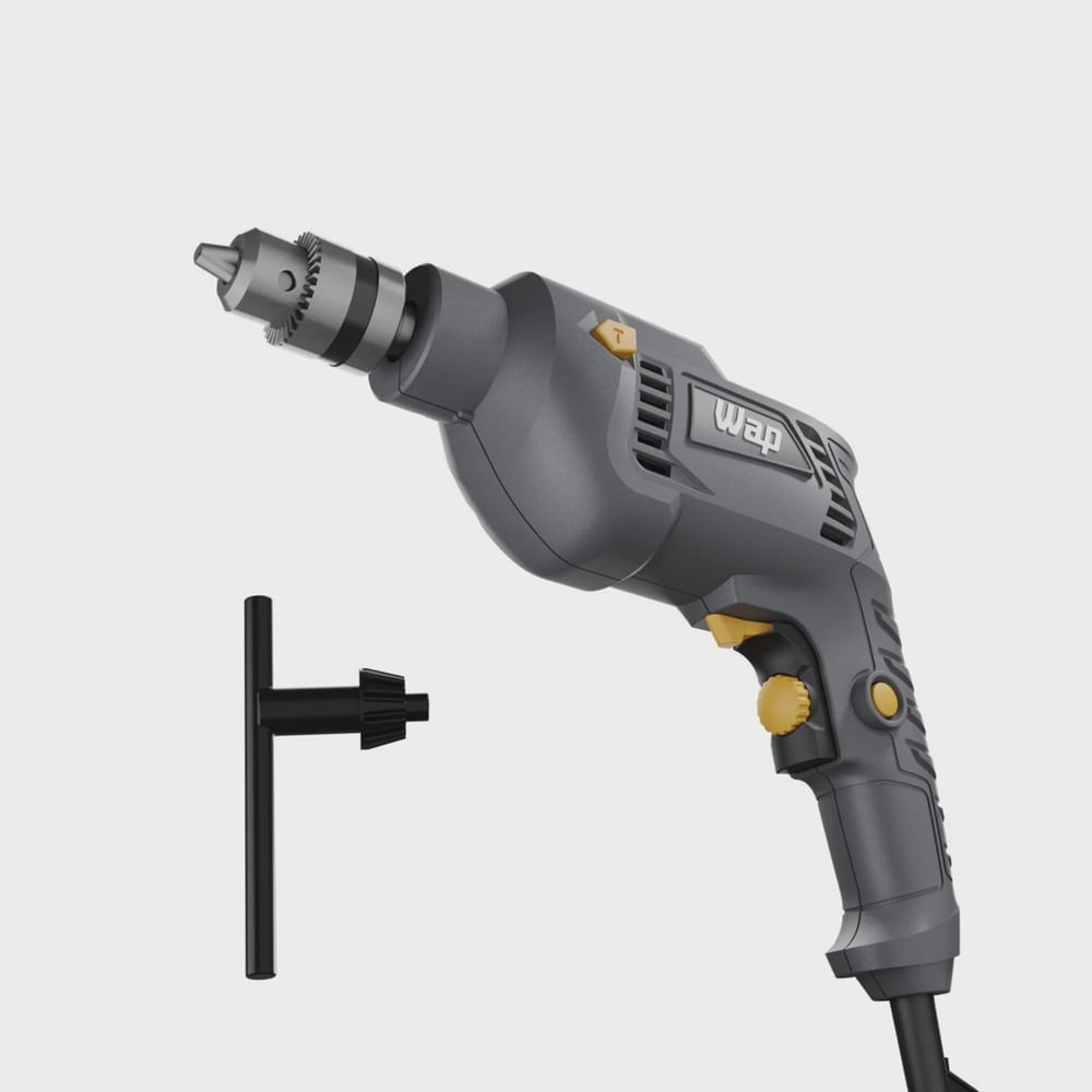 Parafusadeira e Furadeira de Impacto Wap Wf 700fe Elétrica com Controle de Velocidade 220v