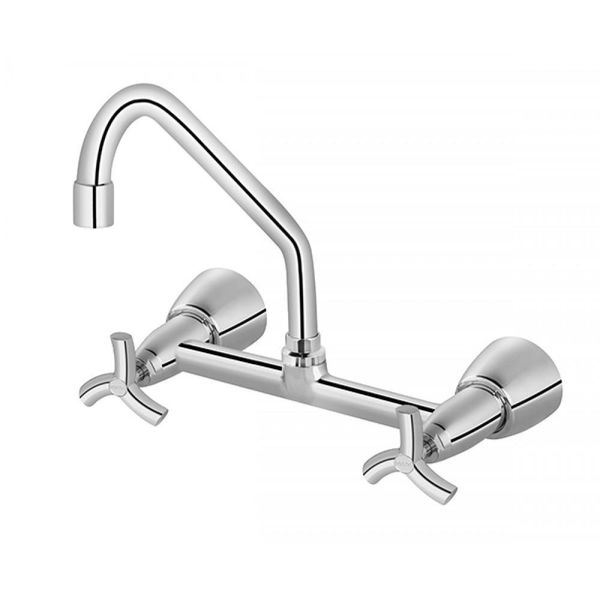 Misturador para cozinha de parede primor docol cromado