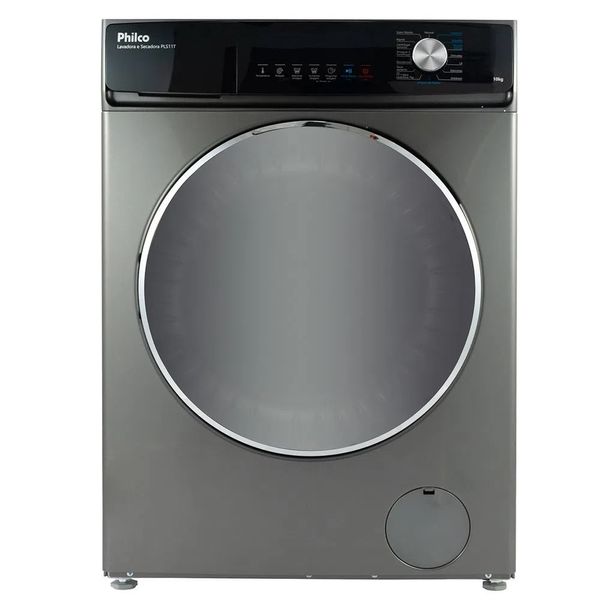 Lava e Seca Philco 16 Programas Pls11t Invertplus 10kg- 127v Lava e Seca Philco 16 Programas Eco Inverter 10 kg Inox PLS11T