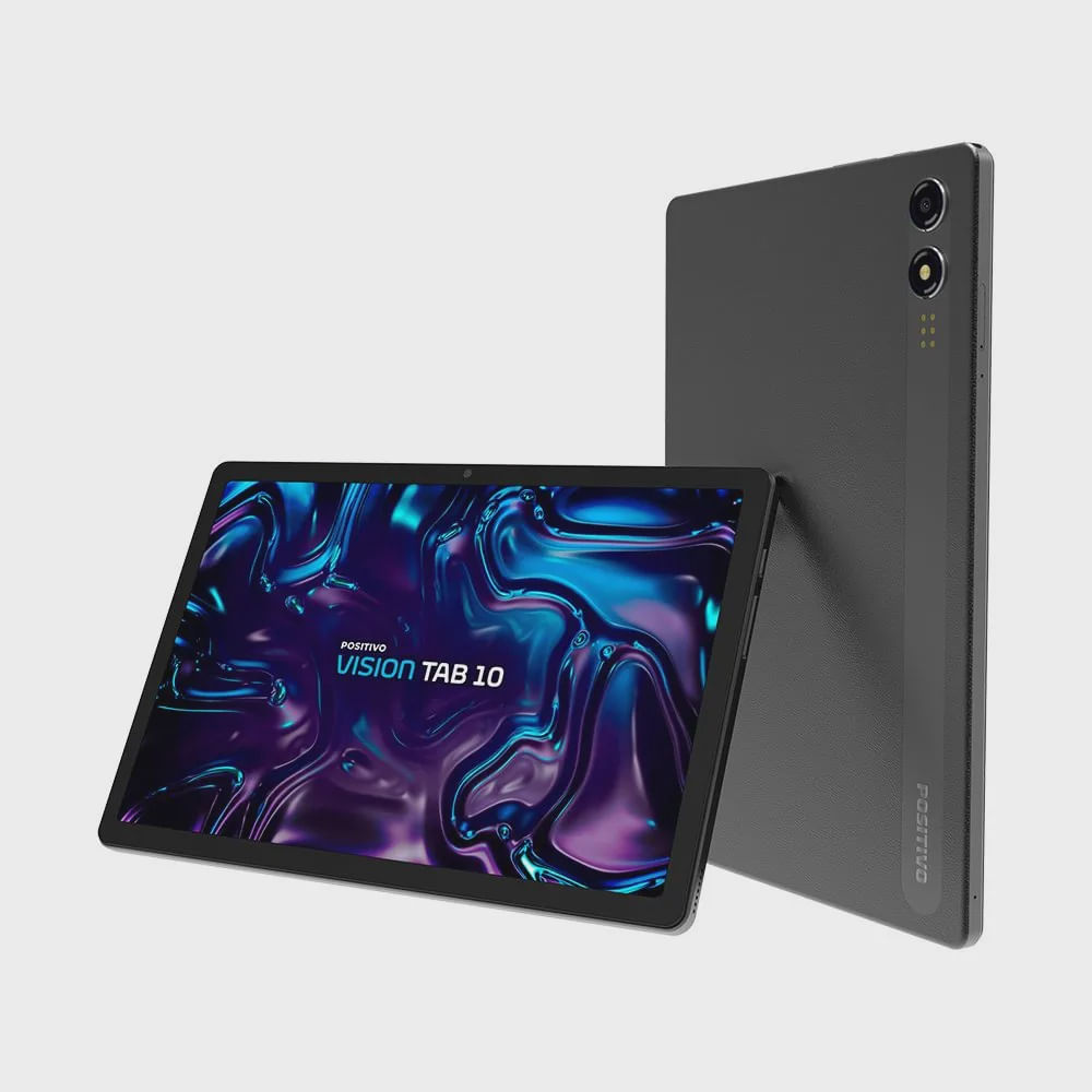 Tablet Positivo Vision Tab 10 4GB ram 128GB Câmera 13MP e 5MP 10,1 HD ips Android 13 - Preto