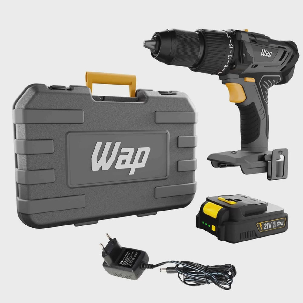 Parafusadeira e Furadeira de Impacto 1/2 K21 Id03 à Bateria com 20 Níveis de Torque 60 Nm Wap