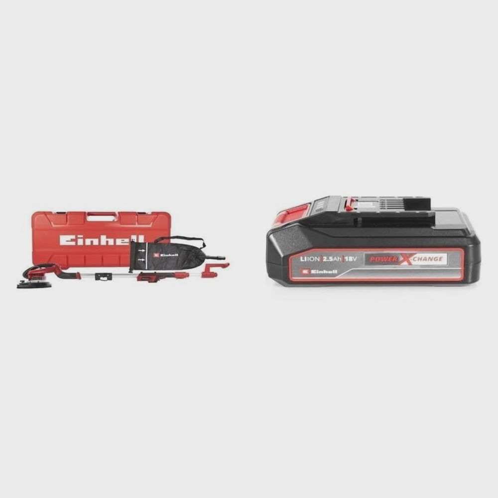 Kit Lixadeira de Paredes à Bateria Te-dw 18/225 Li com Bateria Power-x-change 18v 2,5 Ah Li
