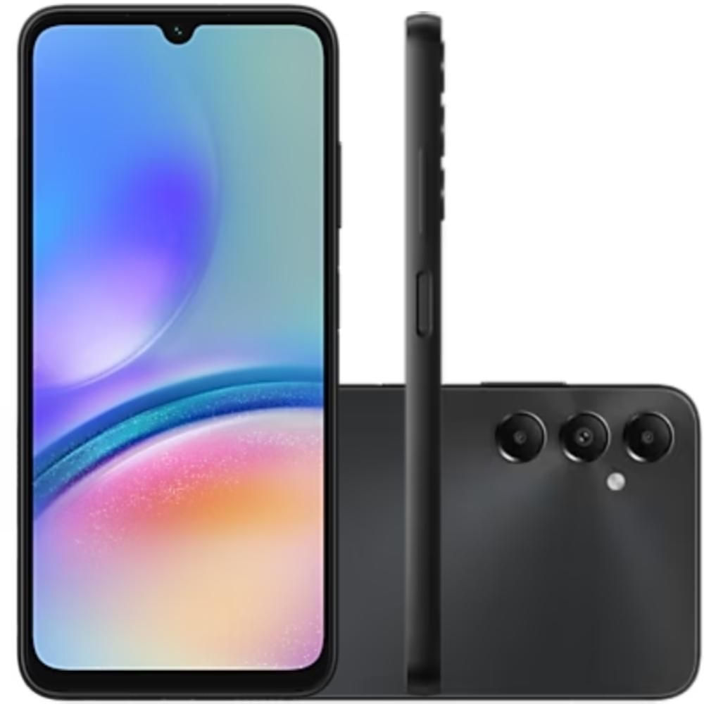 Samsung Galaxy A05s 128GB 6GB RAM Preto Tela 6.7" Câmera Tripla 50MP Snapdragon 680 4G