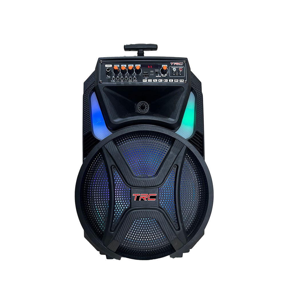 Caixa de Som Bluetooth TRC CT 500 500W LED Bivolt Preto
