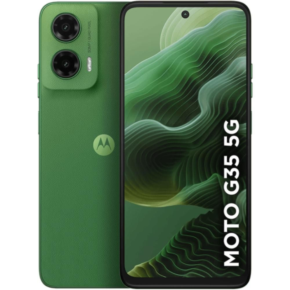 Motorola Moto G35 128GB 4GB RAM Verde Tela 6.7" 120Hz 5G Câmera 50MP Bateria 5000mAh