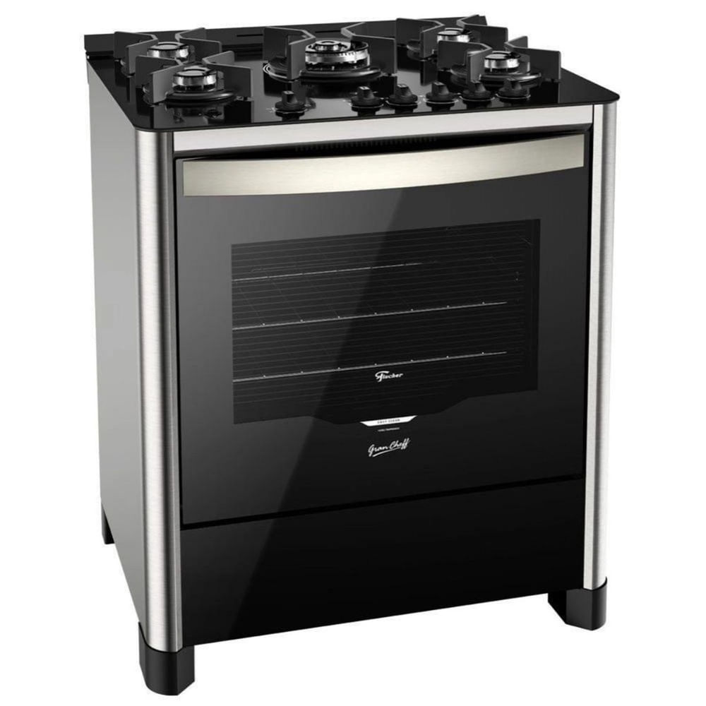 Fogão 5 Bocas Fischer Tripla Chama Gran Cheff com Grill Eletrico 220v