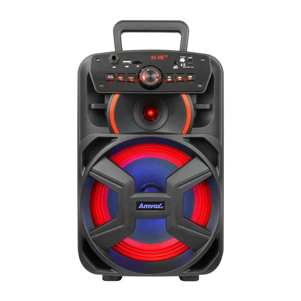 Caixa de Som Portátil Bluetooth Amvox ACA 221 Gigante II 220W LED Preto