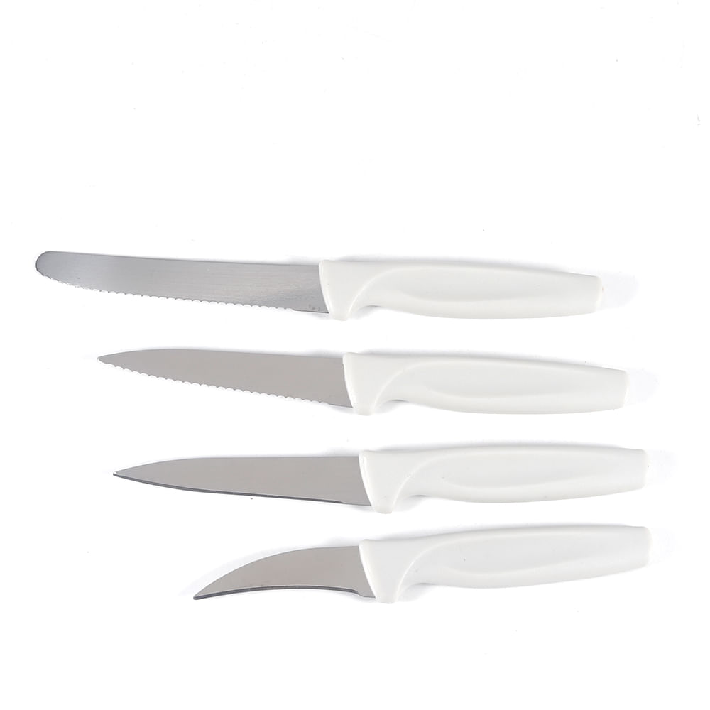 Conjunto de Facas Aço Inox e Polipropileno Excellent Houseware Casual Home 4 Peças Sortido