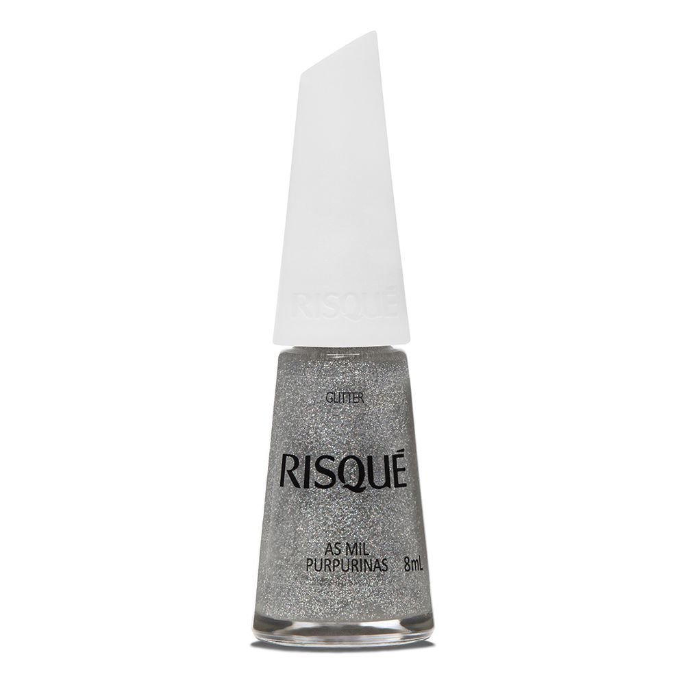 Esmalte Hipoalergênico Glitter Risqué Efeitos As Mil Purpurinas 8ml