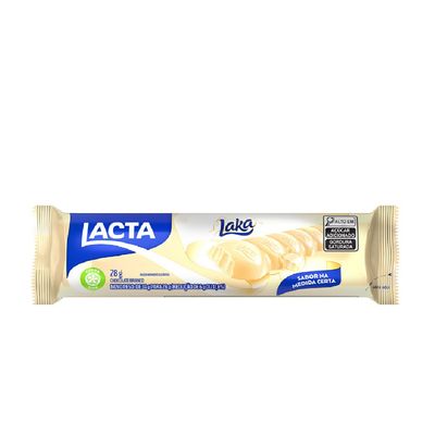 Chocolate Branco Laka Lacta 28g Tablete Cremoso