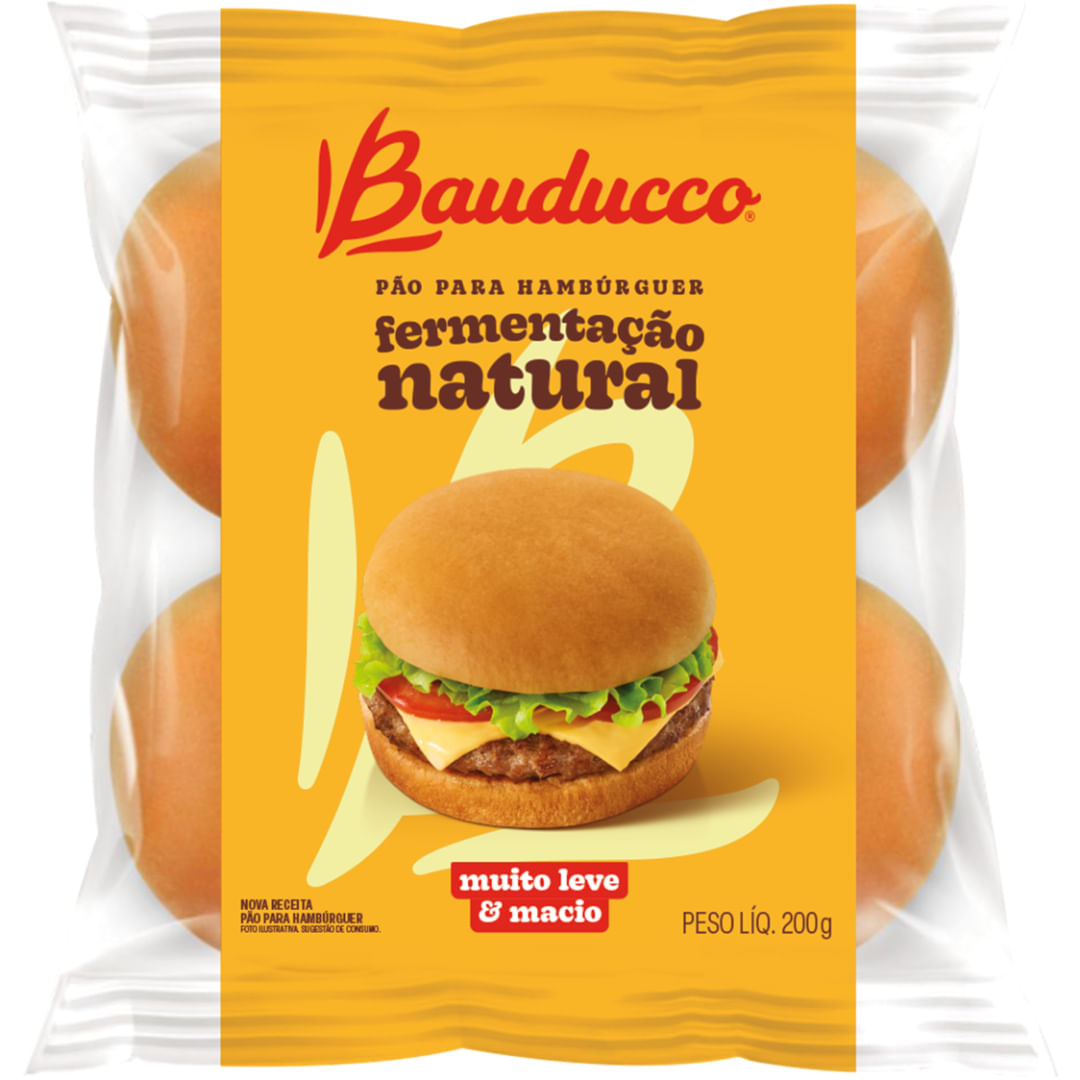 Pão para Hambúrguer Tradicional Bauducco 200g Macio