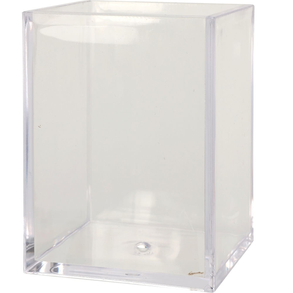 Organizador de Maquiagem Acrílico 7,5x7,5x9,5cm Casual Home Transparente Retangular