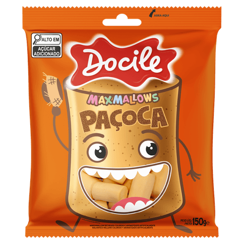 Marshmallow Paçoca Docile Maxmallows 150g Macio