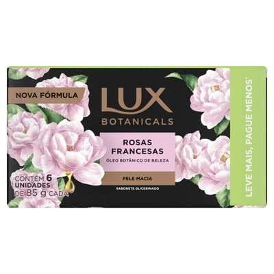 Kit Sabonete em Barra Hidratante Lux Botanicals Rosas Francesas 6 Unidades 85g