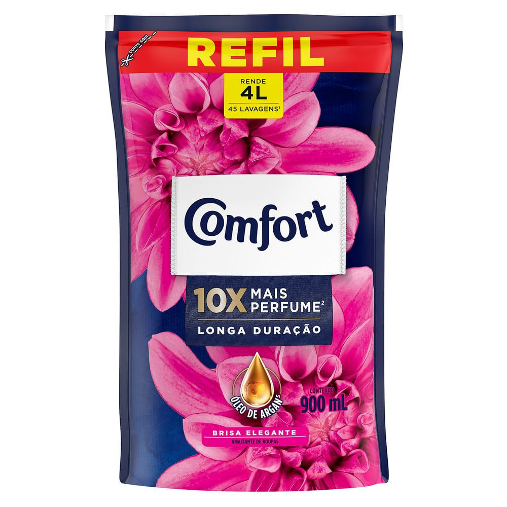 Amaciante Concentrado Comfort Brisa Elegante Líquido Refil 900ml