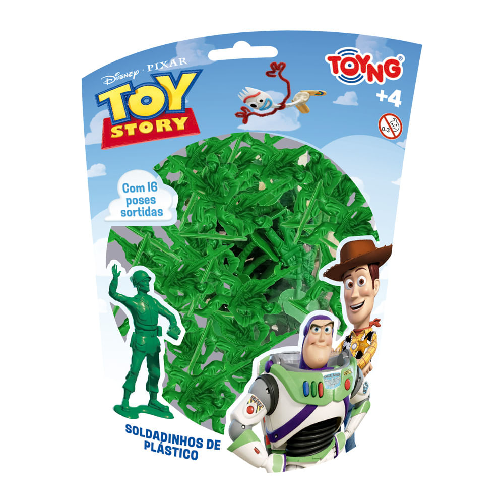Boneco de Ação Soldadinhos de Plástico Toyng Toy Story 47 Peças 59707 Verde