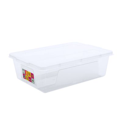 Caixa Organizadora Clean DUP 6L Cristal 40x25x15cm