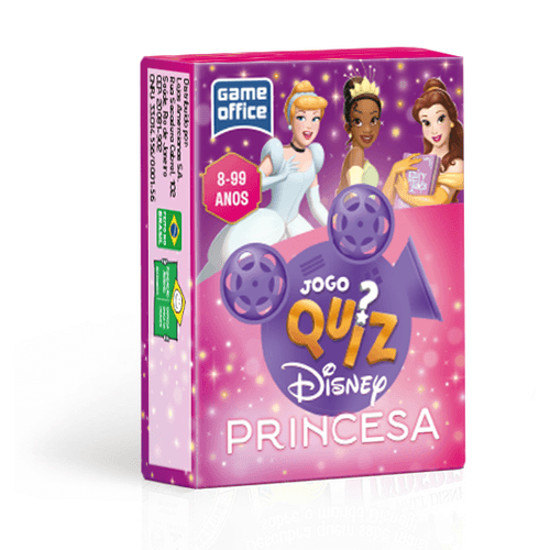 Jogo de Cartas Quiz Princesas Disney Toyster Rosa