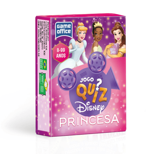 Jogo de Cartas Quiz Princesas Disney Toyster Rosa