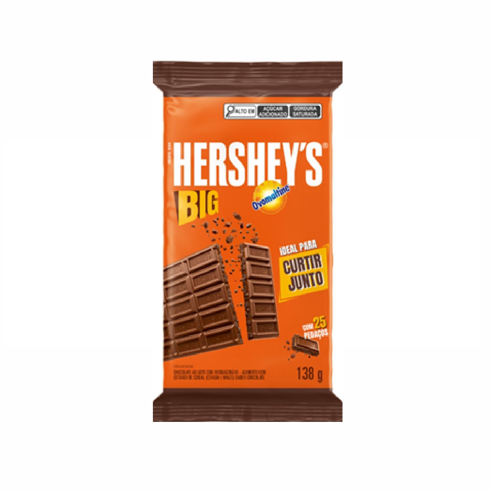 Barra de Chocolate ao Leite Ovomaltine Hershey's 138g Crocante