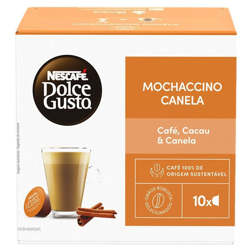 Café em Cápsula Mochaccino Canela Nescafé Dolce Gusto 10 Unidades Cremoso