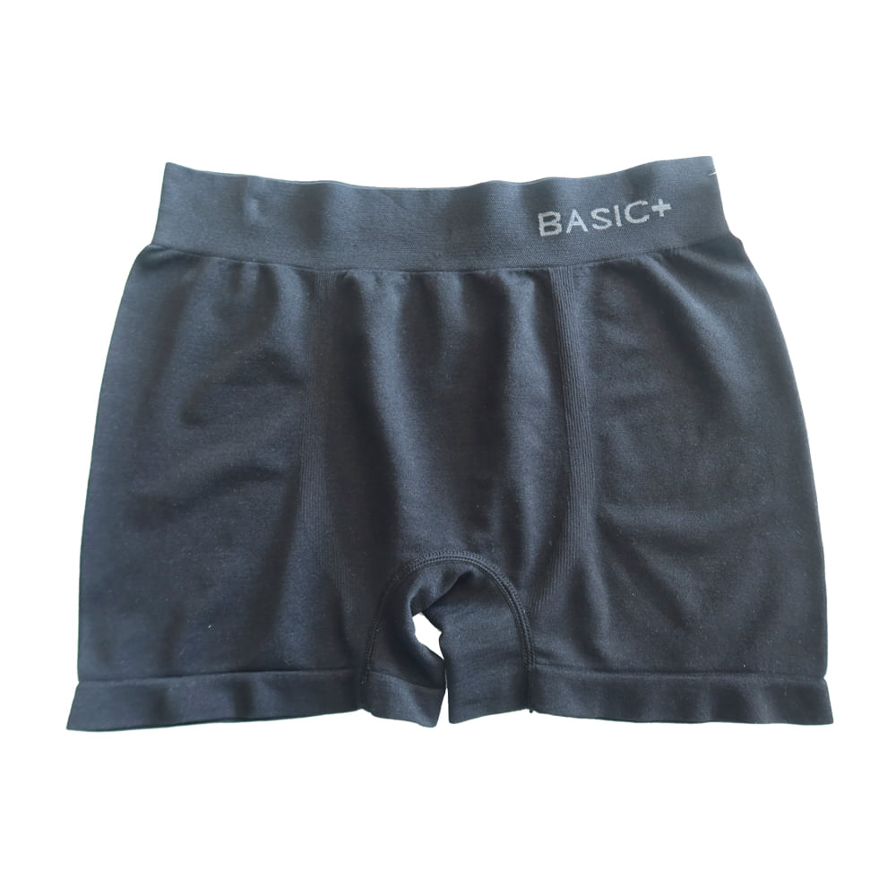 Cueca Boxer Masculina Basic+ Poliéster Preta G