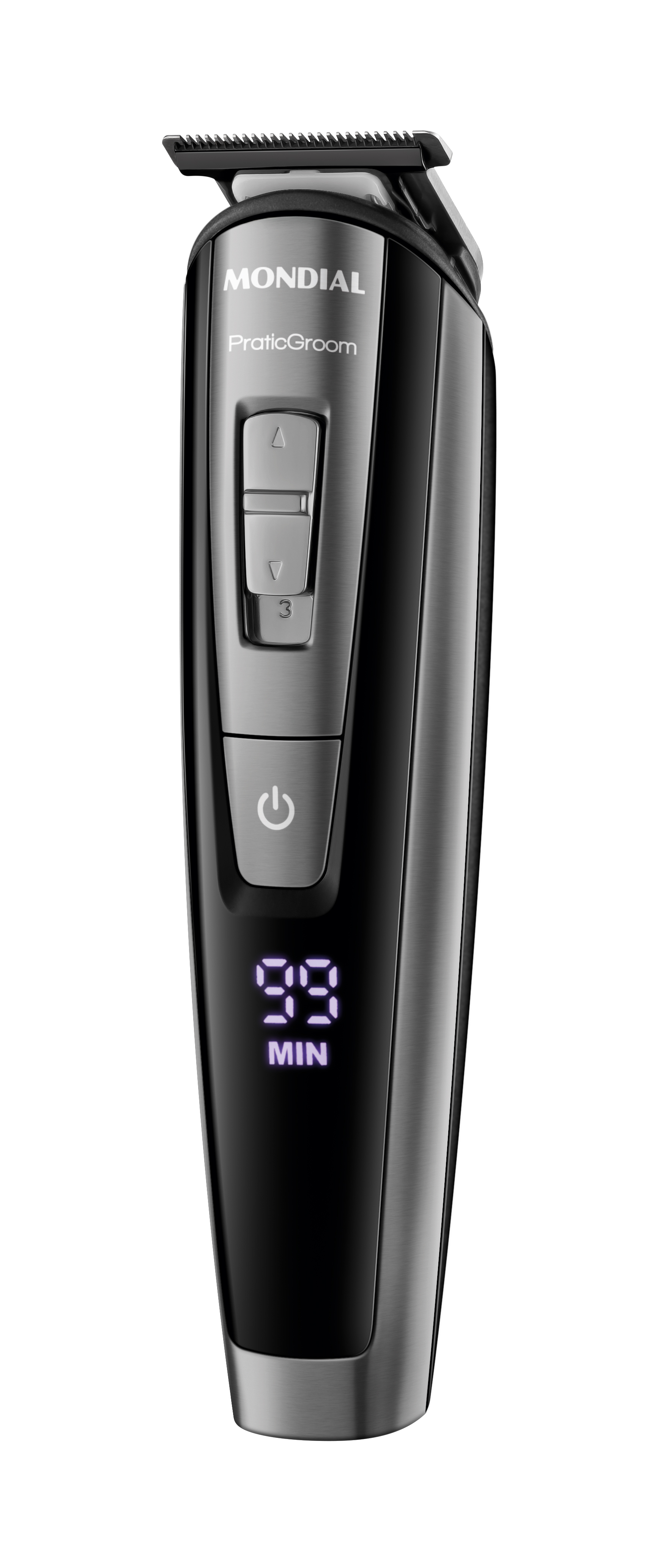 Aparador de Pelos Mondial BG-09 Preto Bivolt Resistente à Água 19 Níveis Lâmina Inox PraticGroom