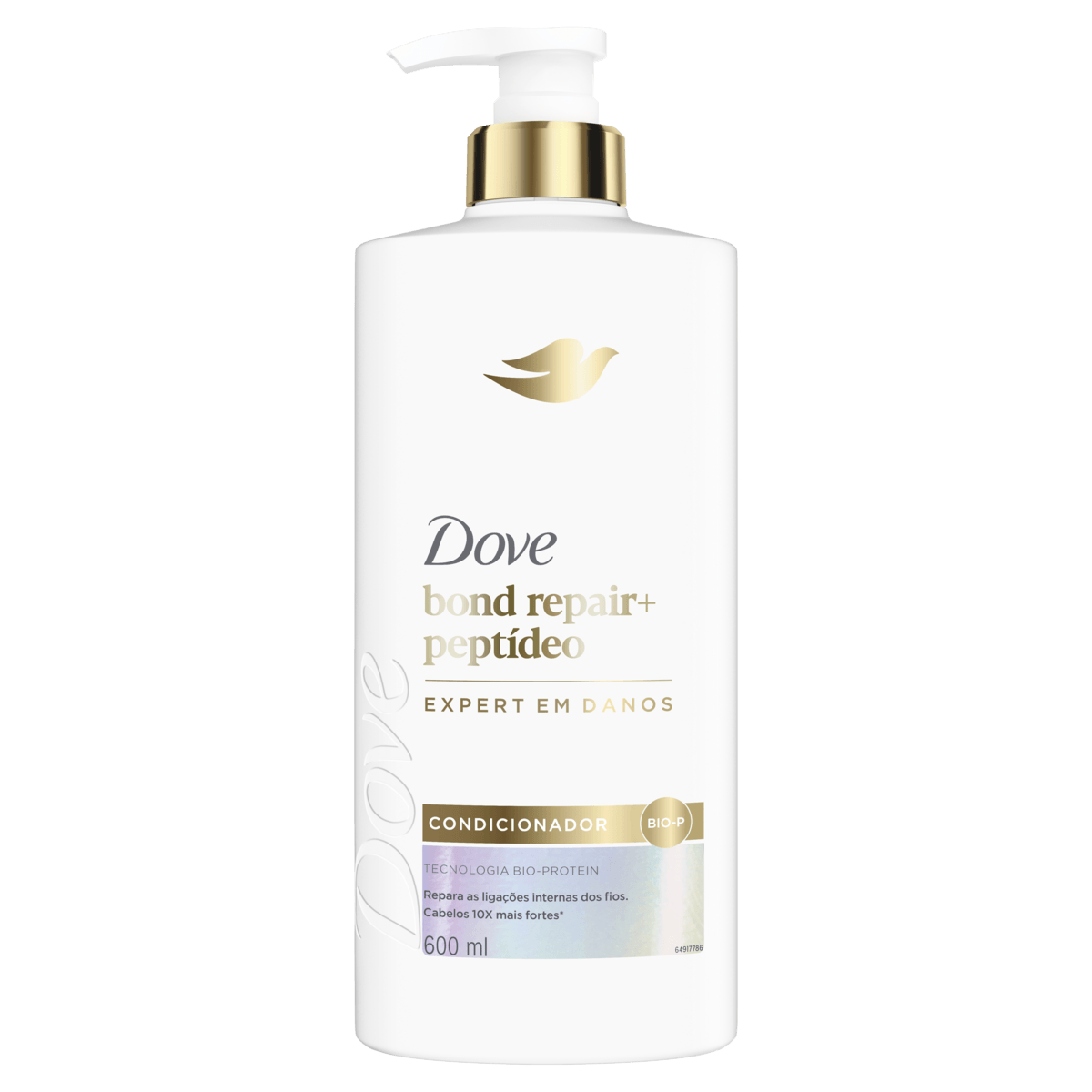 Condicionador Reconstrução 600ml Dove Bond Intense Repair Peptídeo Cabelos Danificados