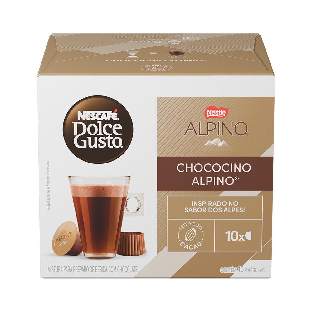 Café em Cápsula Alpino Nescafé Dolce Gusto 10 Unidades Cremoso