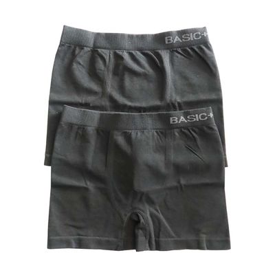 Kit 2 Cuecas Boxer Infantil Basic+ Poliéster Preta