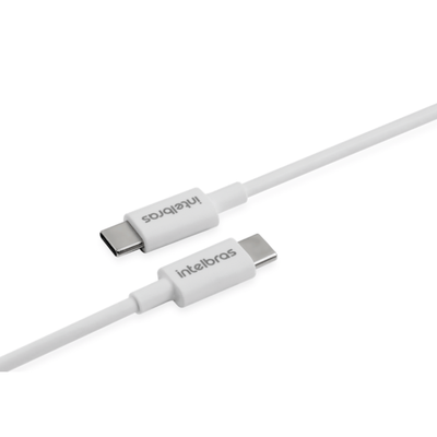 Cabo USB-C para USB-C Intelbras EUCC 12PB 1,2m 3A 15W Branco PVC