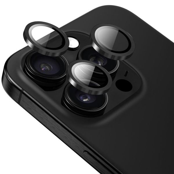 Película para câmera iPhone 16 Pro/ 16 Pro Max, Originais iPlace, Aro Preto