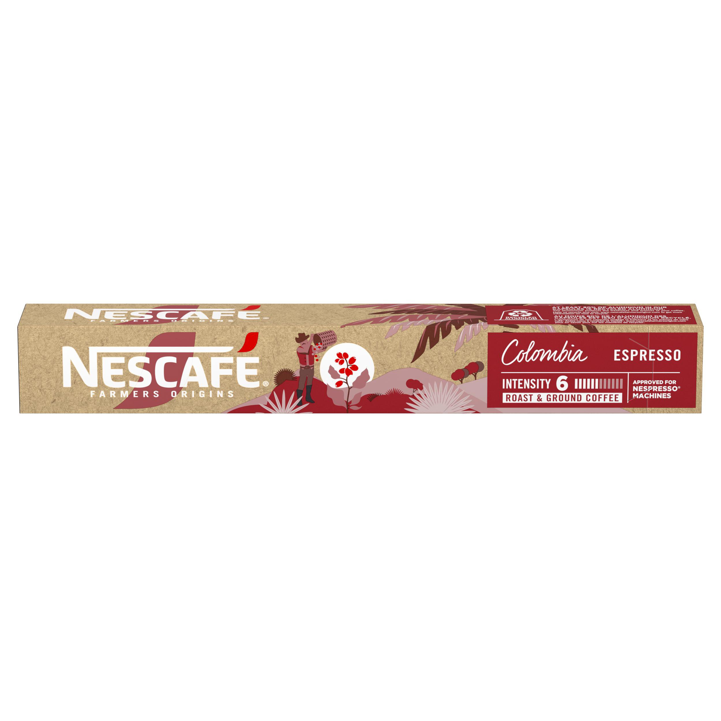 Café em Cápsula Farmers Origins Colombia Nescafé 10 Unidades Arábica