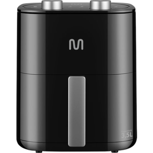 Fritadeira Elétrica Air Fryer Multilaser Multi Home GO229 3,5L 1350W 110V Preta