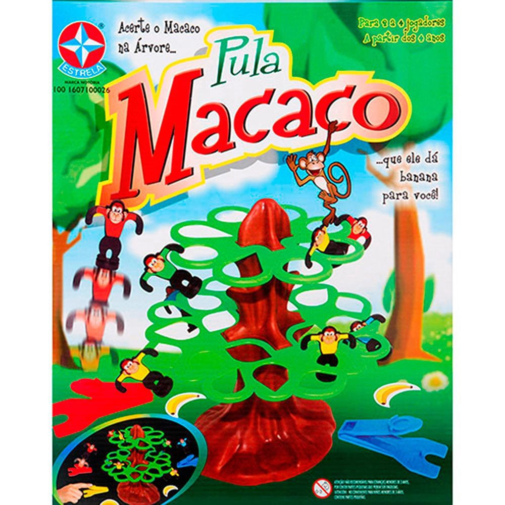 Jogo de Ação para Brincar em Família Estrela Pula Macaco 16.70.98 Multicolorido