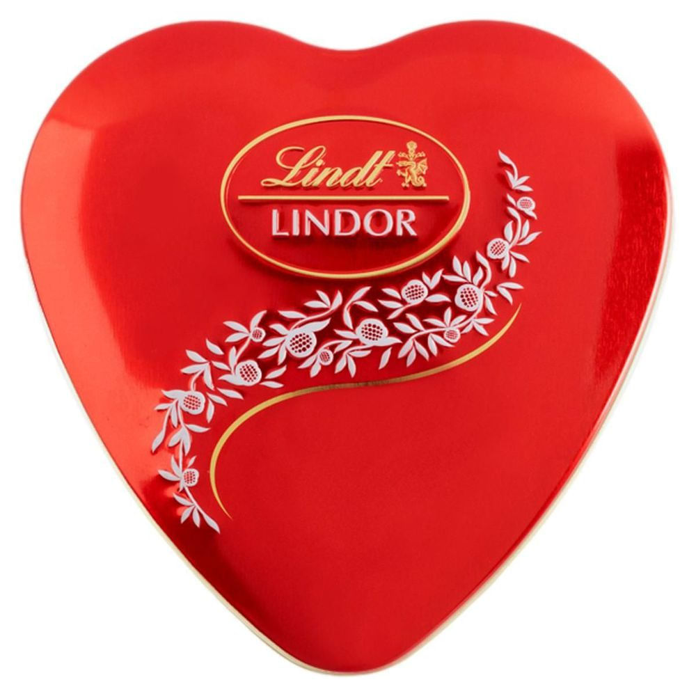 Lindt Lindor Lata Coração Trufas Chocolate ao Leite 50g 4 Unidades