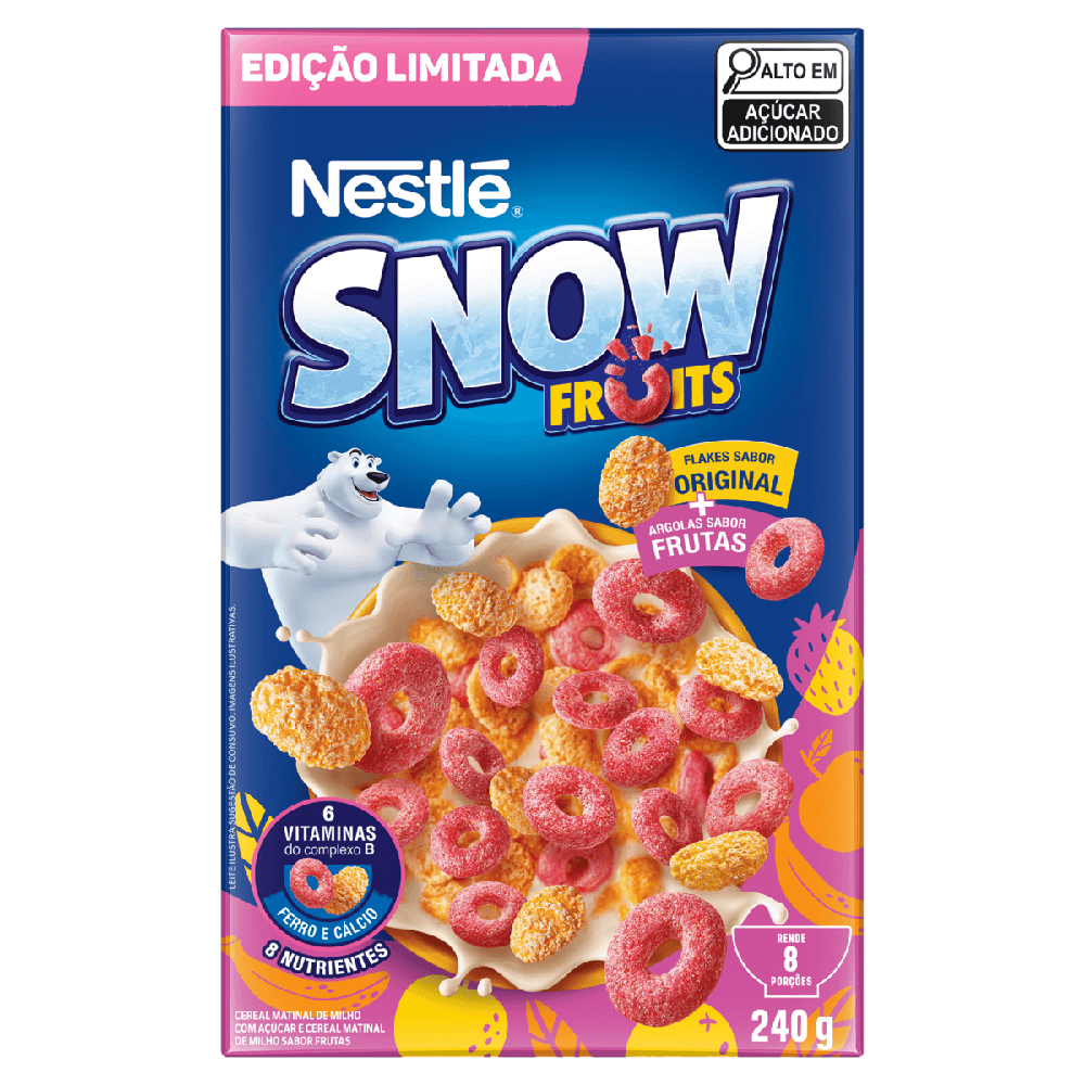 Cereal Matinal Snow Flakes Frutas Nestlé 240g Crocante