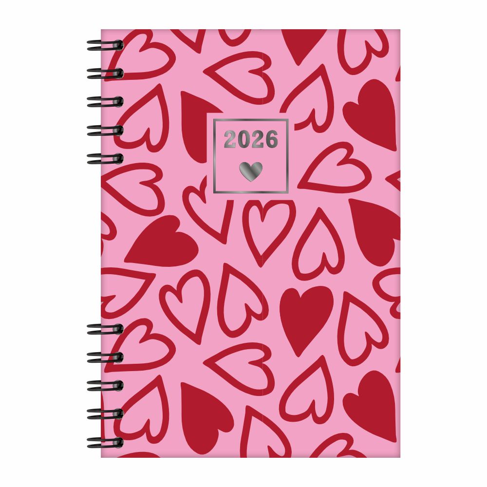 Agenda Semanal 2026 13,8x20cm School Basics Capa Dura Foil