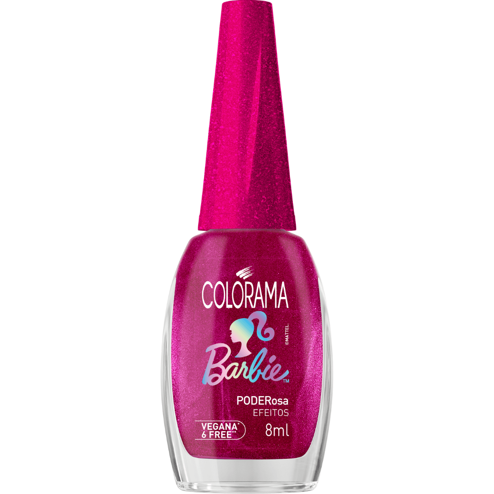 Esmalte Cintilante Vegano Colorama Barbie Poderosa 8ml