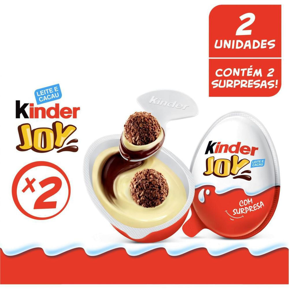 Kinder Joy Chocolate ao Leite 2 Unidades 40g com Surpresa e Colher