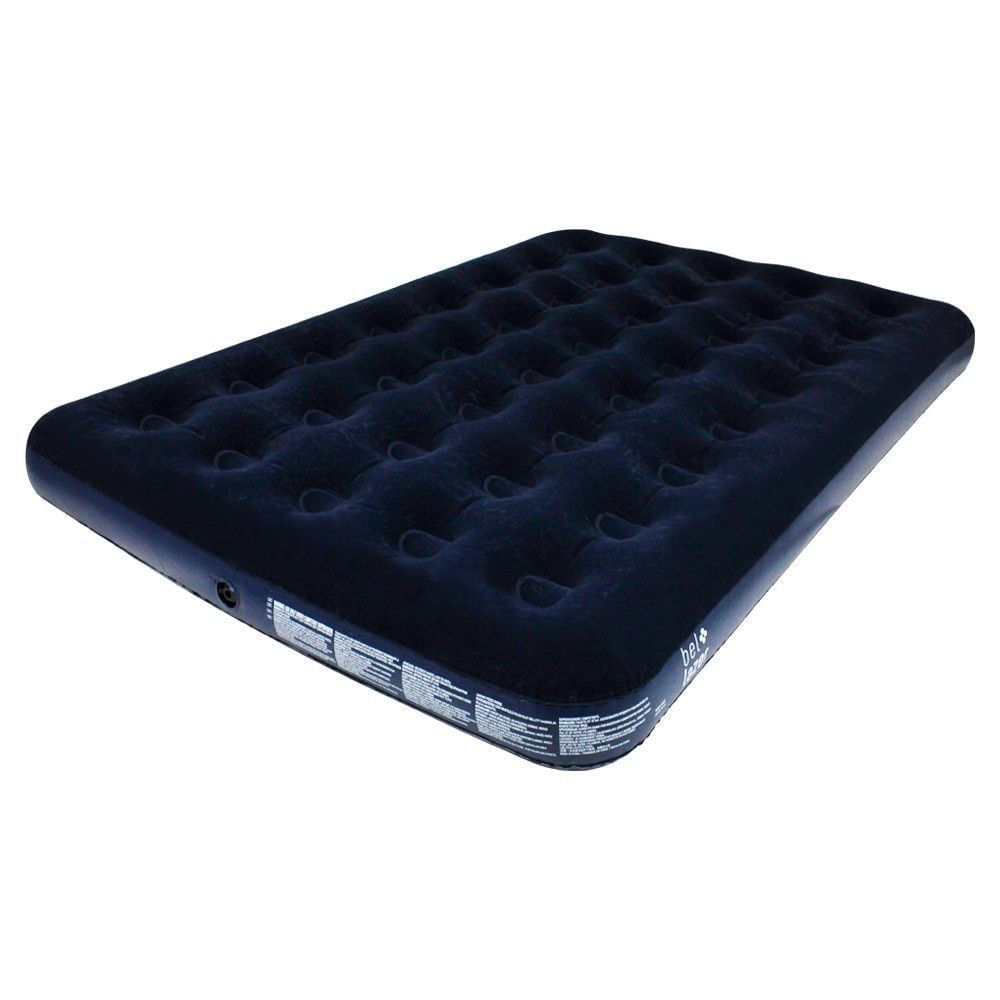 Colchão Inflável Casal Bel 191x137x22cm Resistente 300kg Azul