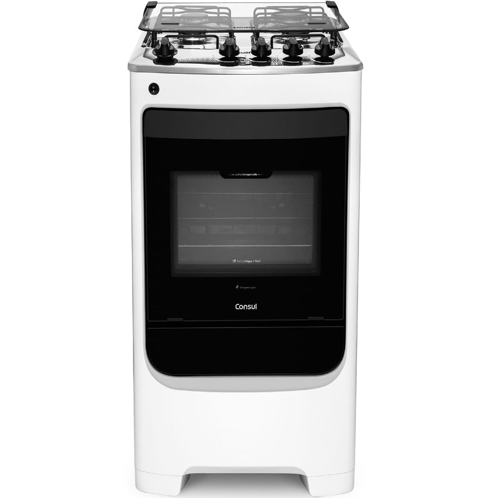 Fogão Consul 4 bocas Branco com acendimento automático - CFO4NAB