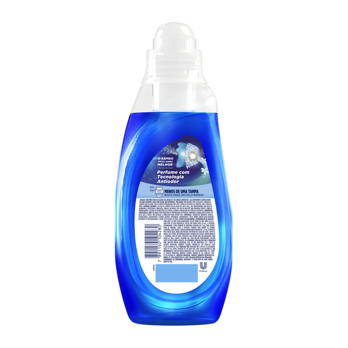 Sabão Líquido Concentrado Omo Ciclo Rápido Ação Antiodor 750ml