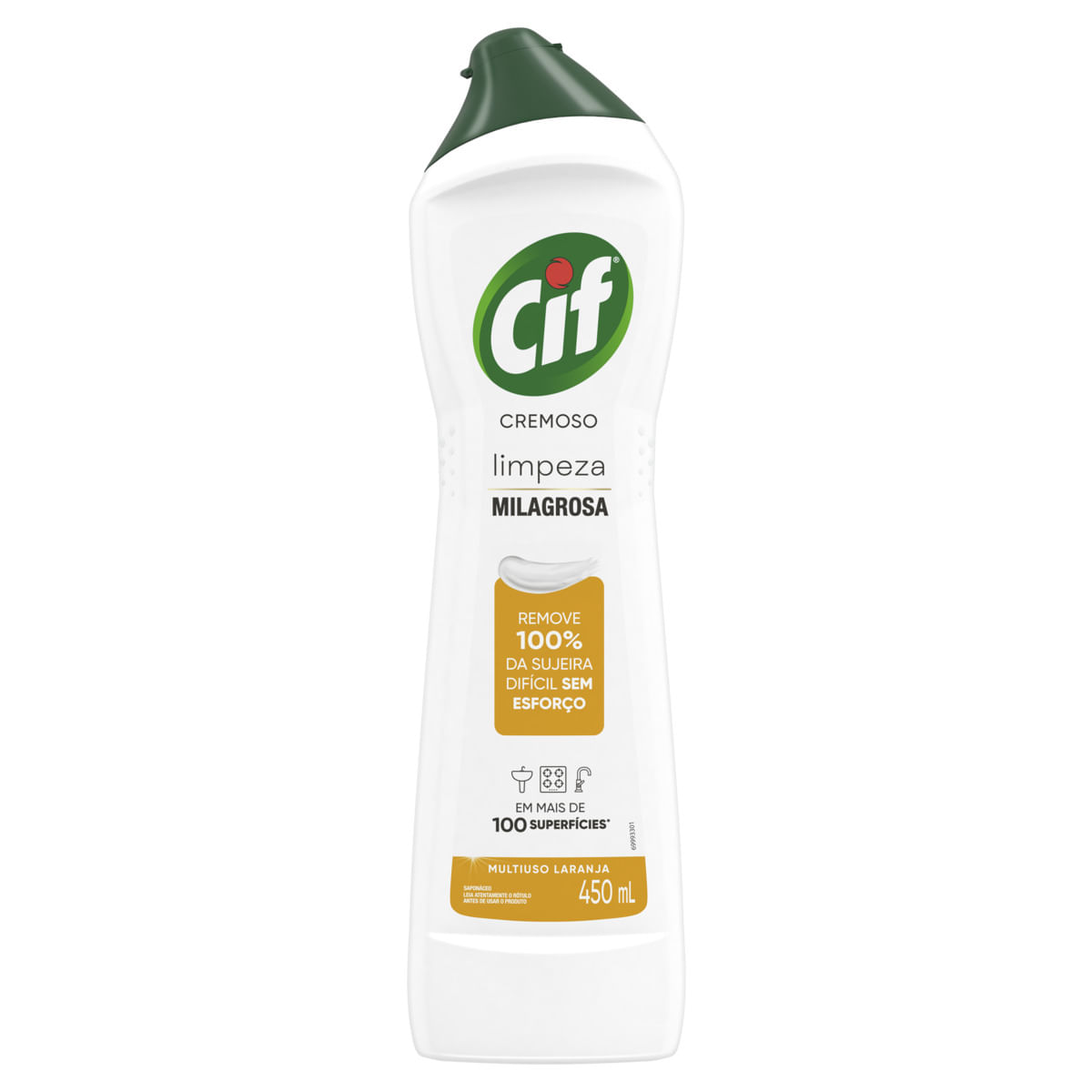 Saponáceo Multiuso Cif Cremoso Concentrado Laranja 450ml