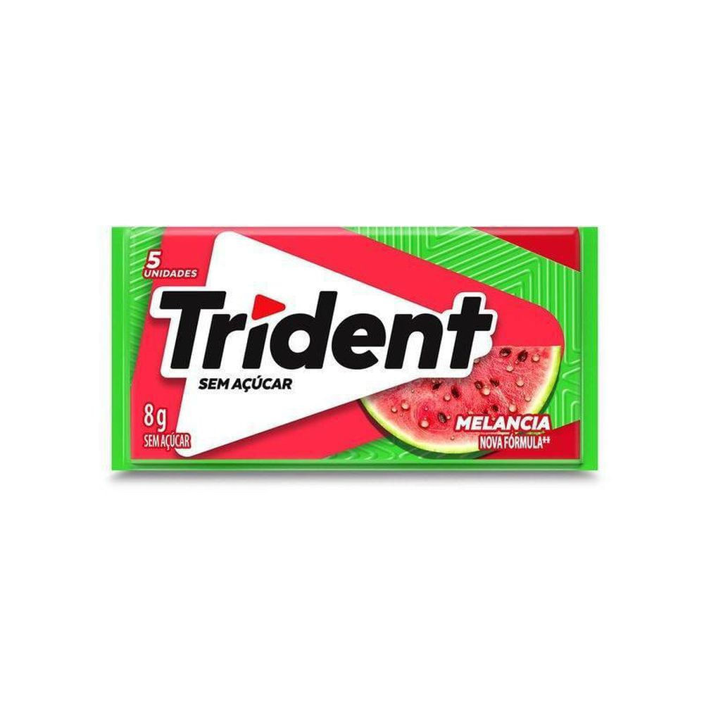 Chiclete Melancia Trident 40g 5 Unidades Sem Açúcar