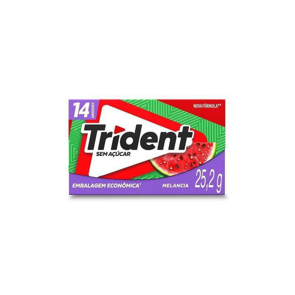 Chiclete Melancia Trident 25,2g 14 Unidades Sem Açúcar