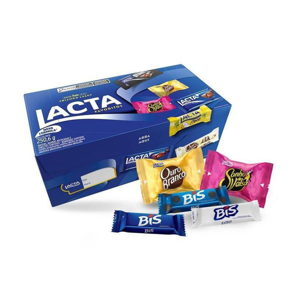 Chocolate Sortidos Favoritos Lacta 250g Caixa Para Presente